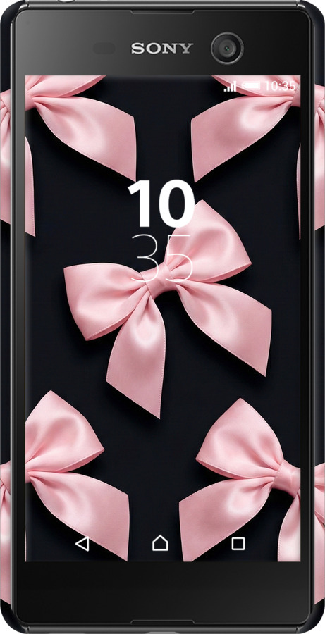 3D пластиковый глянцевый чехол Coquette Ribbons Dark Coquette для Sony Xperia M5 E5633 - 6767c-217 изображение 