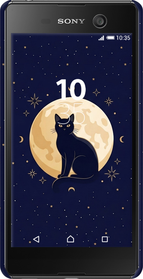 3D пластиковый глянцевый чехол Cute Cat Celestial/Witchy для Sony Xperia M5 E5633 - 6787c-217 изображение 
