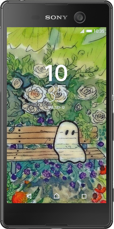 Силіконовий чехол Сумний привид для Sony Xperia M5 E5633 - 6403u-217 изображение 