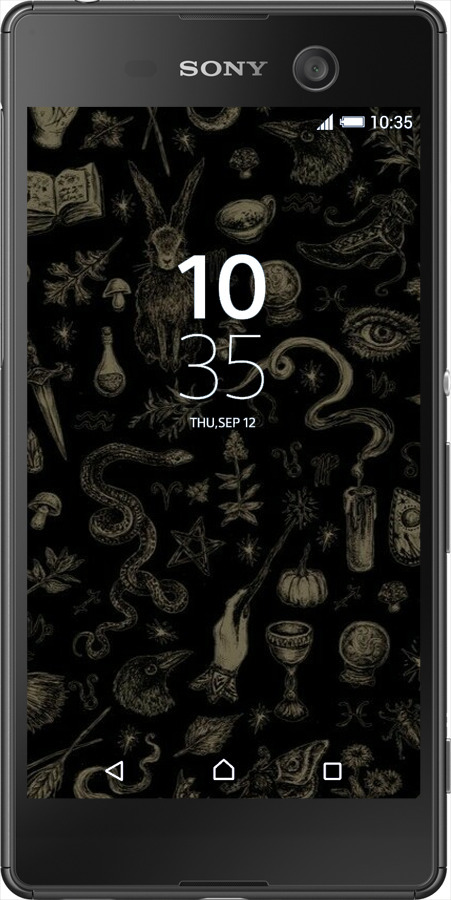 Силіконовий чехол Містичний колаж з травами та магічні символи для Sony Xperia M5 E5633 - 6428u-217 изображение 