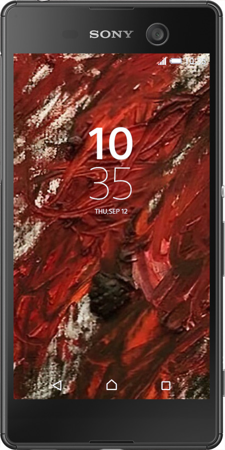 Силиконовый чехол Абстрактная композиция в красных тонах для Sony Xperia M5 E5633 - 6541u-217 изображение 