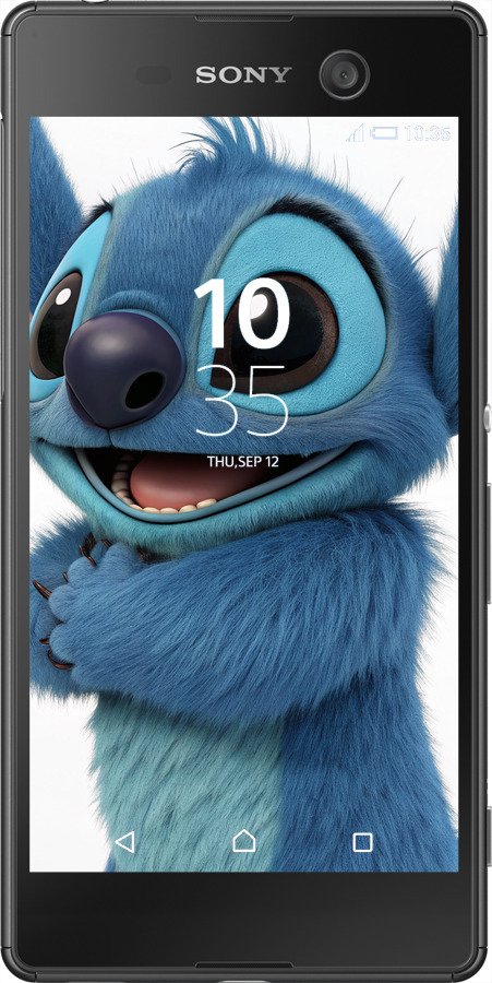 Силиконовый чехол Стич 1 для Sony Xperia M5 E5633 - 6686u-217 изображение 