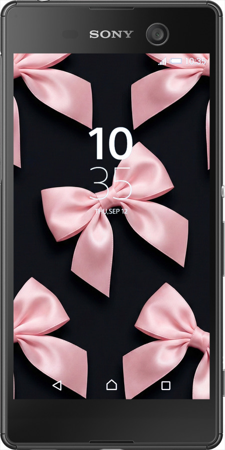 Силіконовий чехол Coquette Ribbons Dark Coquette для Sony Xperia M5 E5633 - 6767u-217 изображение 