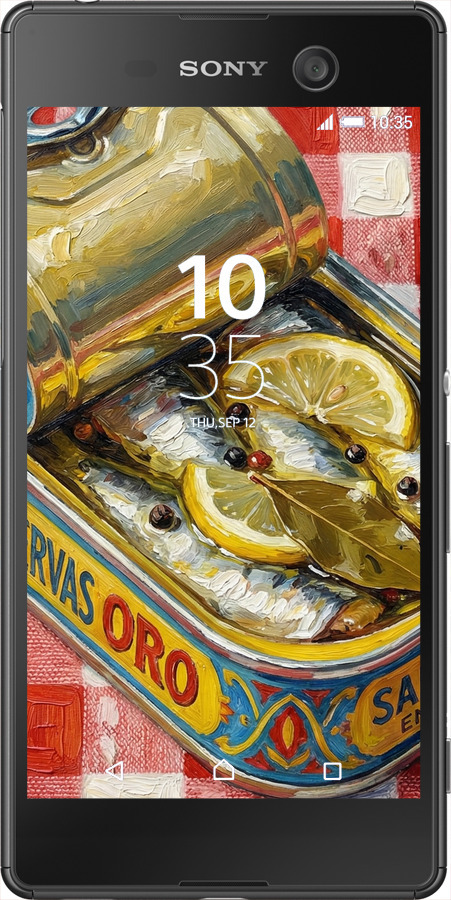 Силіконовий чехол Vintage Sardine Tin Phone для Sony Xperia M5 E5633 - 6772u-217 изображение 
