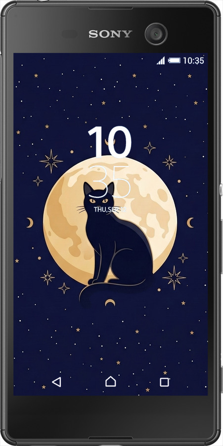 Силиконовый чехол Cute Cat Celestial/Witchy для Sony Xperia M5 E5633 - 6787u-217 изображение 