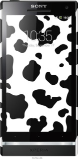 3D пластиковый глянцевый чехол Шкура коровы для Sony Xperia S LT26i - 5576c-86 изображение 