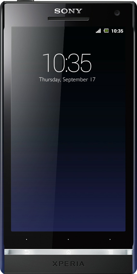 3D пластиковый глянцевый чехол Градиент в тёмно - синем стиле для Sony Xperia S LT26i - 6542c-86 изображение 