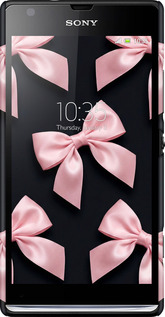 3D пластиковый матовый чехол Coquette Ribbons Dark Coquette для Sony Xperia SP M35H - 6767m-280 изображение 
