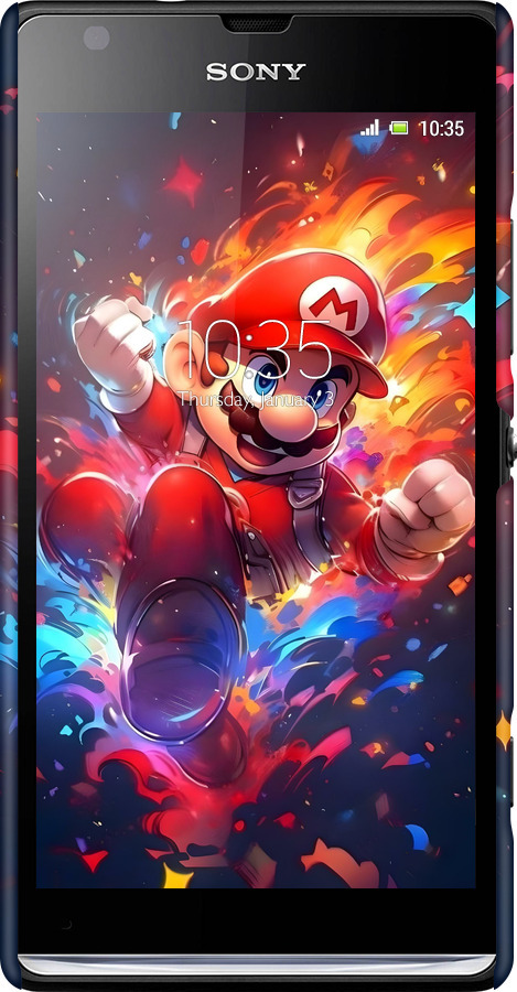 3D пластиковий матовий чехол Супер Маріо для Sony Xperia SP M35H - 6342m-280 изображение 