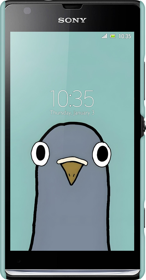3D пластиковый глянцевый чехол Голубь для Sony Xperia SP M35H - 6388c-280 изображение 