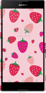 3D пластиковий глянцевий чехол Полунички для Sony Xperia T2 Ultra Dual D5322 - 4332c-92 изображение 