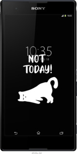 3D пластиковый глянцевый чехол Уставший кот для Sony Xperia T2 Ultra Dual D5322 - 4535c-92 изображение 