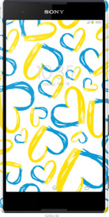 3D пластиковый глянцевый чехол Сердца UA для Sony Xperia T2 Ultra Dual D5322 - 5292c-92 изображение 
