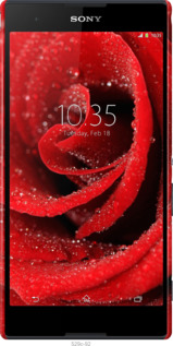 3D пластиковий матовий чехол Червона троянда для Sony Xperia T2 Ultra Dual D5322 - 529m-92 изображение 