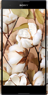 3D пластиковий глянцевий чехол Бавовна для Sony Xperia T2 Ultra Dual D5322 - 5665c-92 изображение 