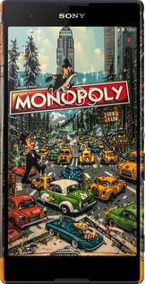 3D пластиковый матовый чехол Городской драйв Monopoly для Sony Xperia T2 Ultra Dual D5322 - 6088m-92 изображение 