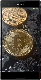 3D пластиковий глянцевий чехол Вулканійчний Bitcoin для Sony Xperia T2 Ultra Dual D5322 - 6092c-92 изображение 