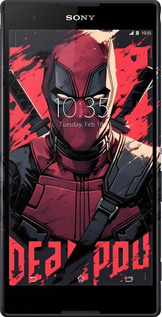 3D пластиковый матовый чехол Дедпул для Sony Xperia T2 Ultra Dual D5322 - 6293m-92 изображение 