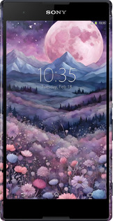 3D пластиковий матовий чехол Ніч місяць арт для Sony Xperia T2 Ultra Dual D5322 - 6319m-92 изображение 