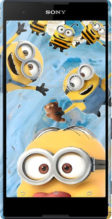 3D пластиковый глянцевый чехол Миньоны для Sony Xperia T2 Ultra Dual D5322 - 6386c-92 изображение 