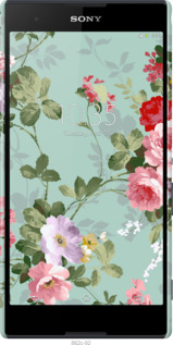 3D пластиковый глянцевый чехол Цветочные обои 2 для Sony Xperia T2 Ultra Dual D5322 - 862c-92 изображение 