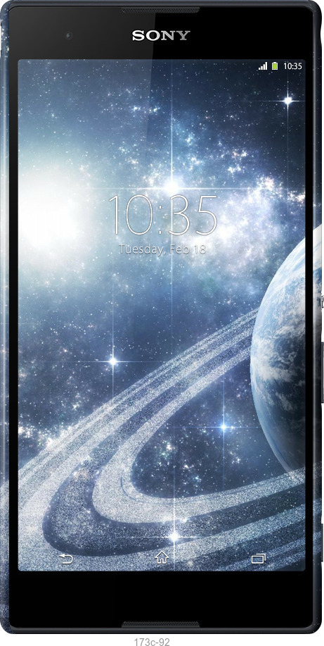 3D пластиковый глянцевый чехол Кольца Сатурна для Sony Xperia T2 Ultra Dual D5322 - 173c-92 изображение 