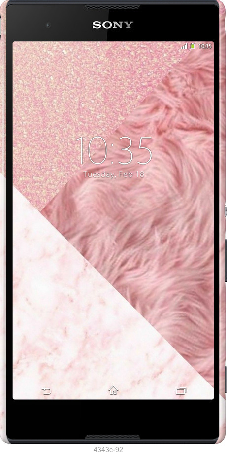 3D пластиковий глянцевий чехол Рожеві текстури для Sony Xperia T2 Ultra Dual D5322 - 4343c-92 изображение 