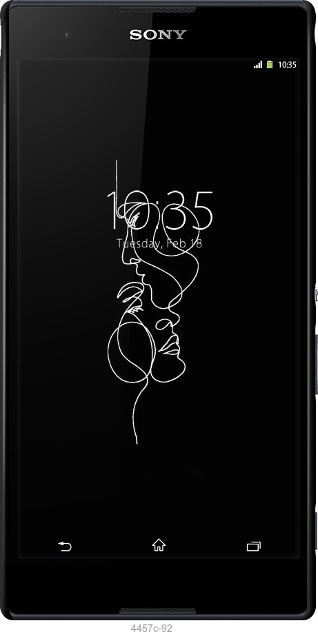 3D пластиковый матовый чехол Пара для Sony Xperia T2 Ultra Dual D5322 - 4457m-92 изображение 