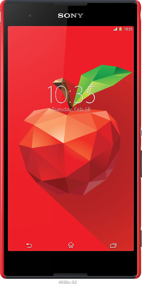 3D пластиковий глянцевий чехол Яблуко для Sony Xperia T2 Ultra Dual D5322 - 4696c-92 изображение 