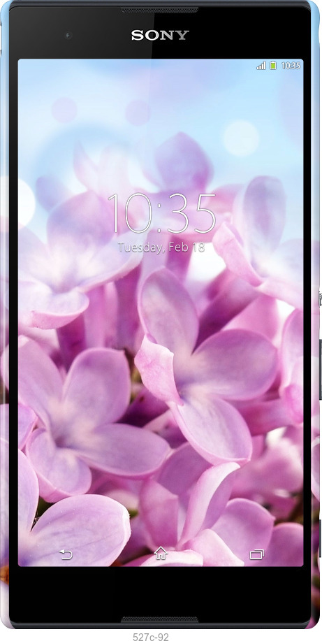 3D пластиковый глянцевый чехол Сирень для Sony Xperia T2 Ultra Dual D5322 - 527c-92 изображение 