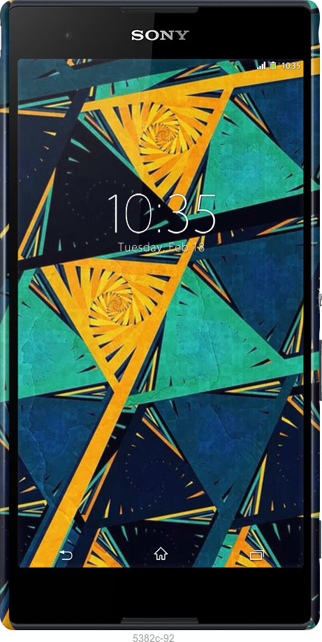 3D пластиковий глянцевий чехол Арт, абстракція, жовтий, синій для Sony Xperia T2 Ultra Dual D5322 - 5382c-92 изображение 