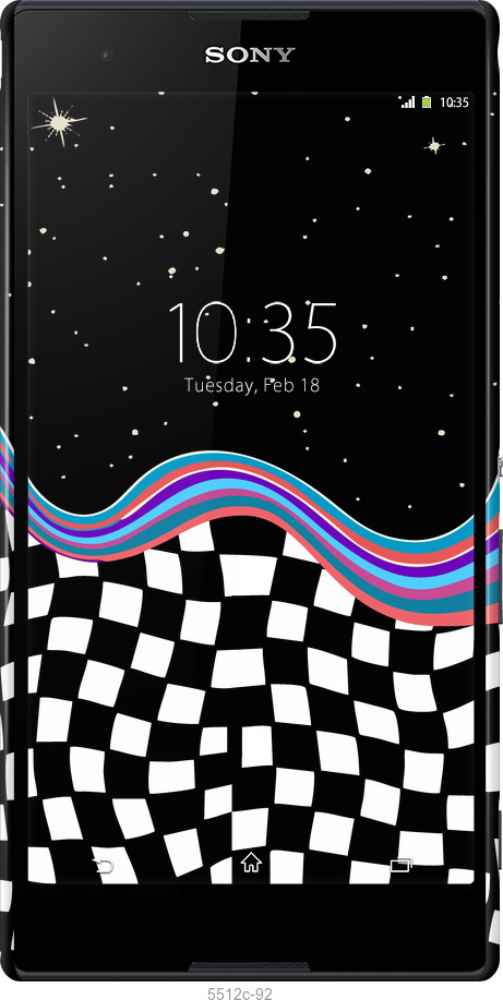 3D пластиковый матовый чехол Абстрактный космос для Sony Xperia T2 Ultra Dual D5322 - 5512m-92 изображение 