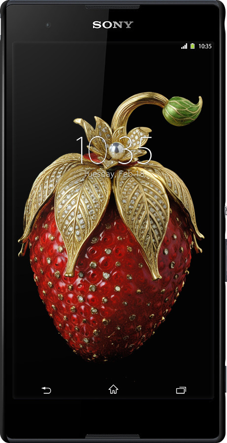 3D пластиковый глянцевый чехол Клубника v3 для Sony Xperia T2 Ultra Dual D5322 - 5638c-92 изображение 