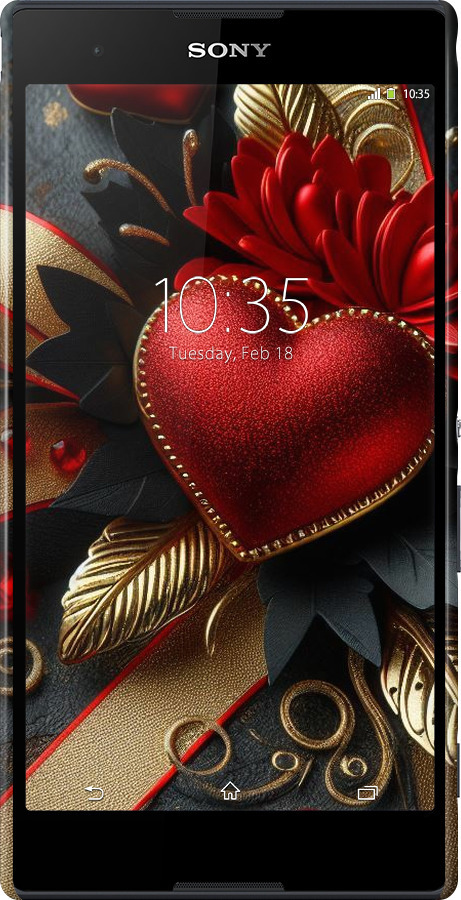 3D пластиковый глянцевый чехол Сердечки v2 для Sony Xperia T2 Ultra Dual D5322 - 5832c-92 изображение 