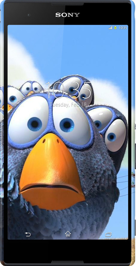 3D пластиковий глянцевий чехол Angry Birds для Sony Xperia T2 Ultra Dual D5322 - 6008c-92 изображение 