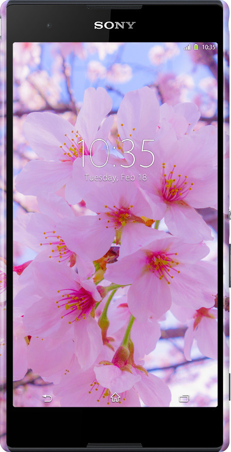 3D пластиковий матовий чехол Сакура для Sony Xperia T2 Ultra Dual D5322 - 6029m-92 изображение 