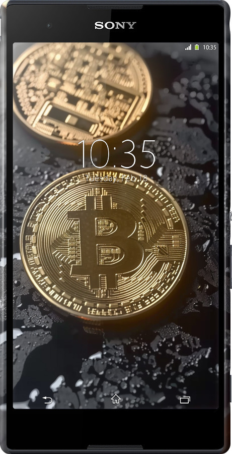 3D пластиковий глянцевий чехол Вулканійчний Bitcoin для Sony Xperia T2 Ultra Dual D5322 - 6092c-92 изображение 