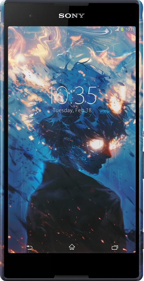 3D пластиковий глянцевий чехол Сатору Годжо для Sony Xperia T2 Ultra Dual D5322 - 6129c-92 изображение 