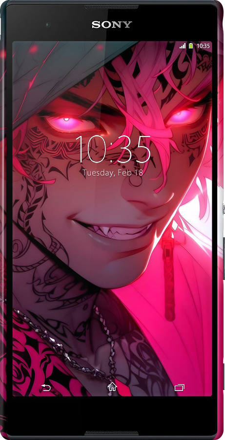 3D пластиковий глянцевий чехол Аніме демон 3 для Sony Xperia T2 Ultra Dual D5322 - 6313c-92 изображение 
