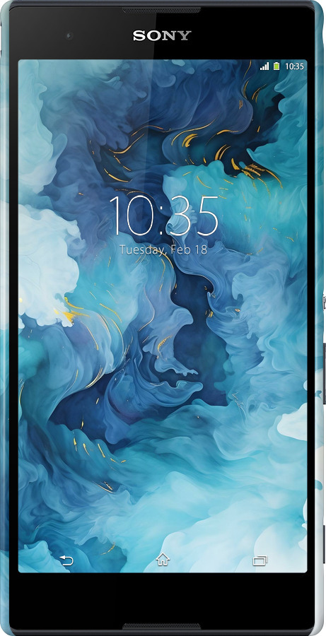 3D пластиковый глянцевый чехол Акварель для Sony Xperia T2 Ultra Dual D5322 - 6320c-92 изображение 