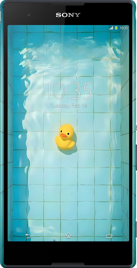 3D пластиковий глянцевий чехол Каченя для Sony Xperia T2 Ultra Dual D5322 - 6323c-92 изображение 