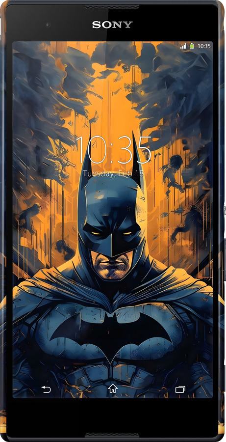 3D пластиковый матовый чехол Бэтмен для Sony Xperia T2 Ultra Dual D5322 - 6335m-92 изображение 