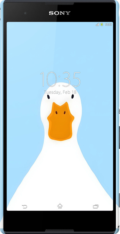 3D пластиковий глянцевий чехол Гусак для Sony Xperia T2 Ultra Dual D5322 - 6350c-92 изображение 