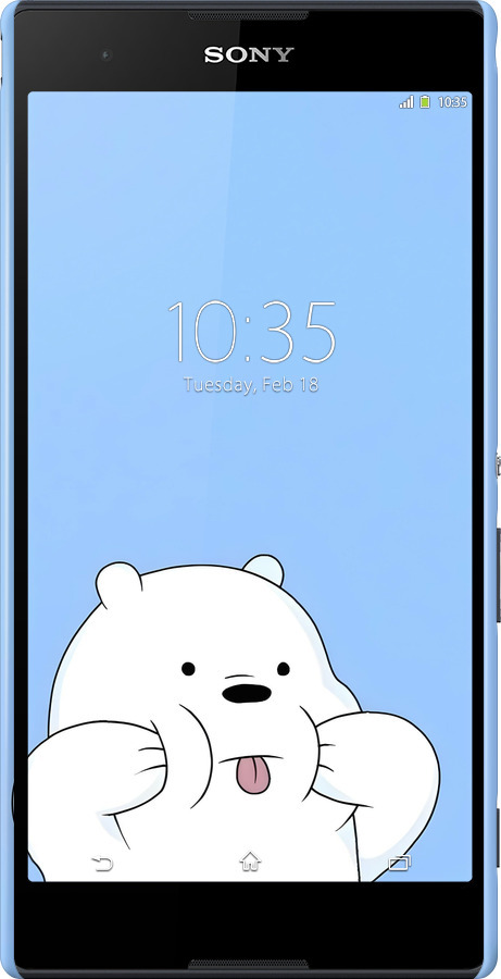 3D пластиковий матовий чехол Милий ведмедик для Sony Xperia T2 Ultra Dual D5322 - 6357m-92 изображение 