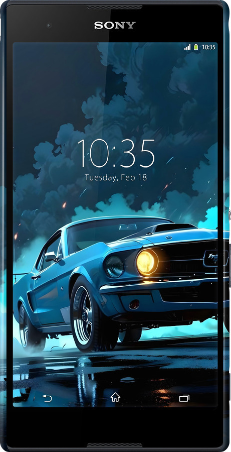 3D пластиковий матовий чехол Форд мустанг для Sony Xperia T2 Ultra Dual D5322 - 6374m-92 изображение 