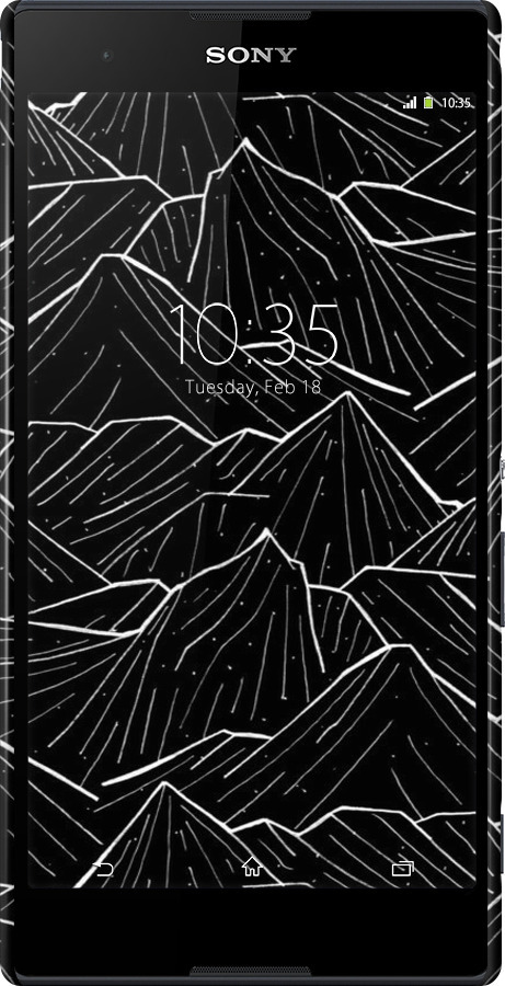 3D пластиковий глянцевий чехол Із зображенням Темних гір для Sony Xperia T2 Ultra Dual D5322 - 6489c-92 изображение 