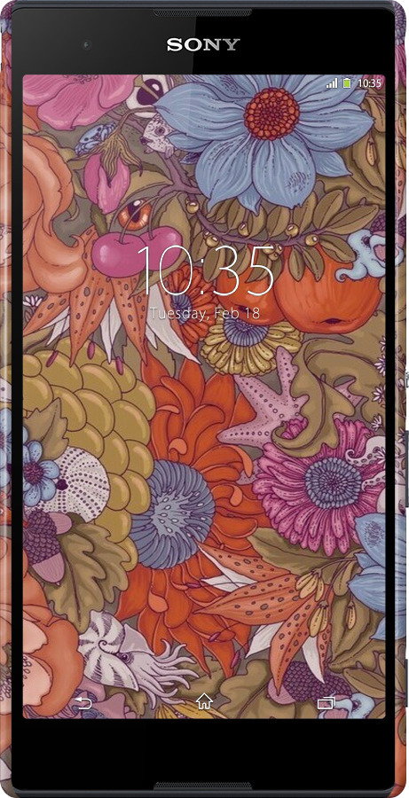 3D пластиковий глянцевий чехол Абстрактні  квіти для Sony Xperia T2 Ultra Dual D5322 - 6526c-92 изображение 