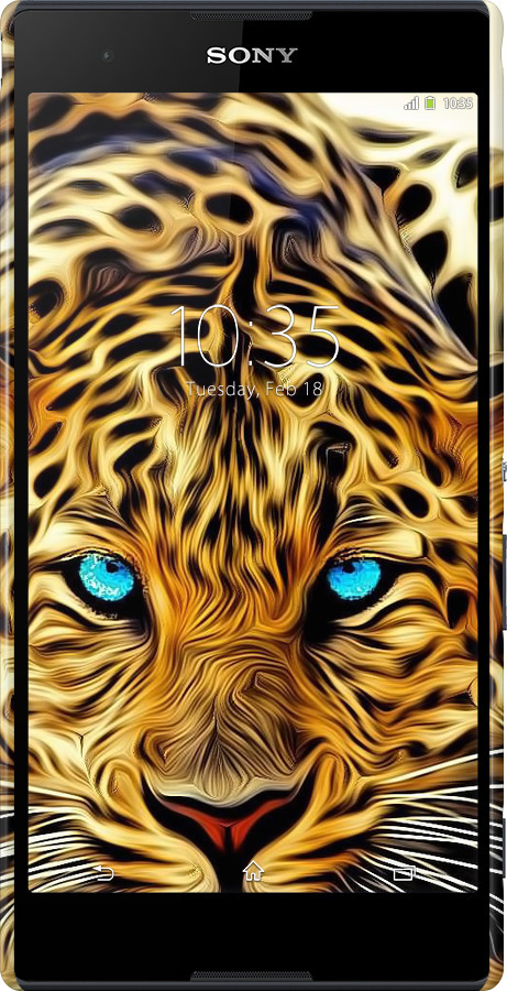 3D пластиковий глянцевий чехол Леопард для Sony Xperia T2 Ultra Dual D5322 - 6611c-92 изображение 