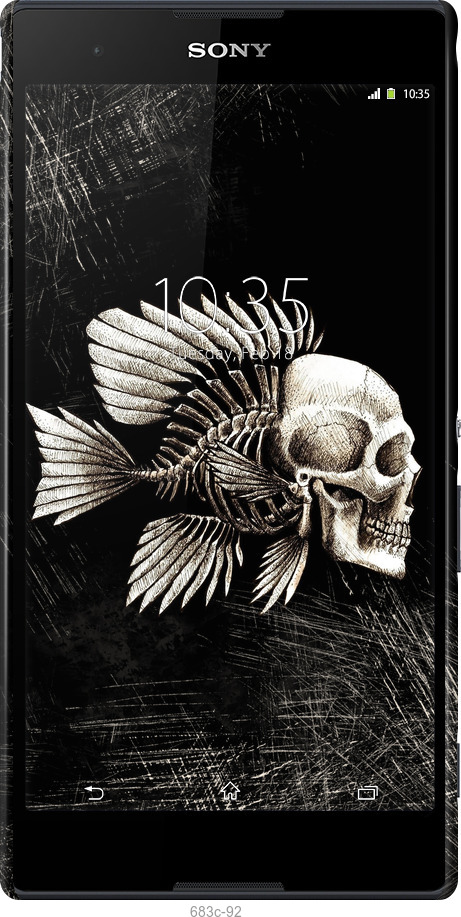 3D пластиковий глянцевий чехол Рибо-людина для Sony Xperia T2 Ultra Dual D5322 - 683c-92 изображение 