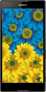 Силіконовий чехол Жовто-блакитні квіти  для Sony Xperia T2 Ultra Dual D5322 - 1048u-92 изображение 